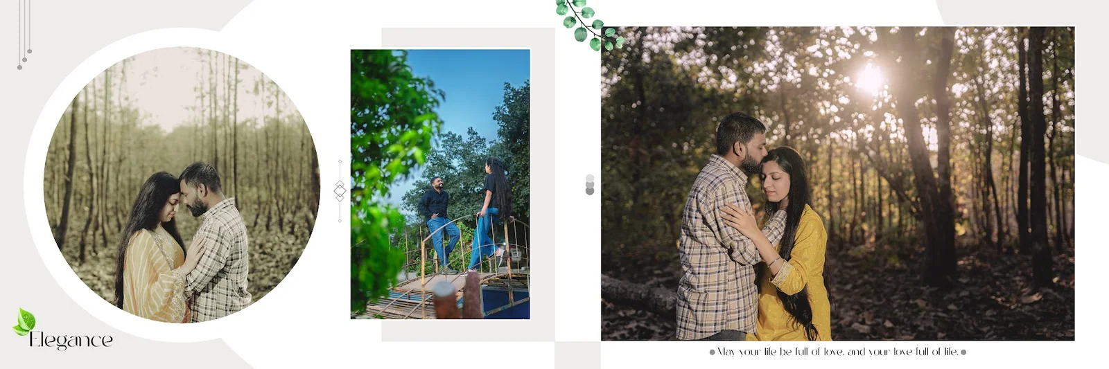 Wedding album spread