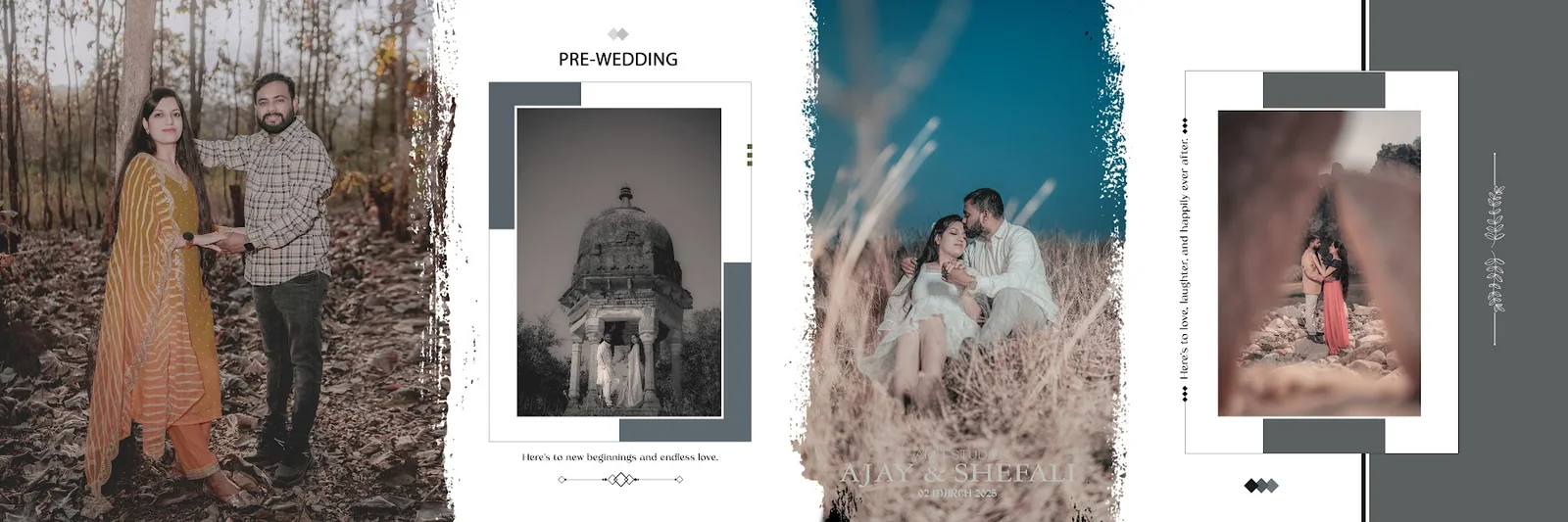 Wedding album spread