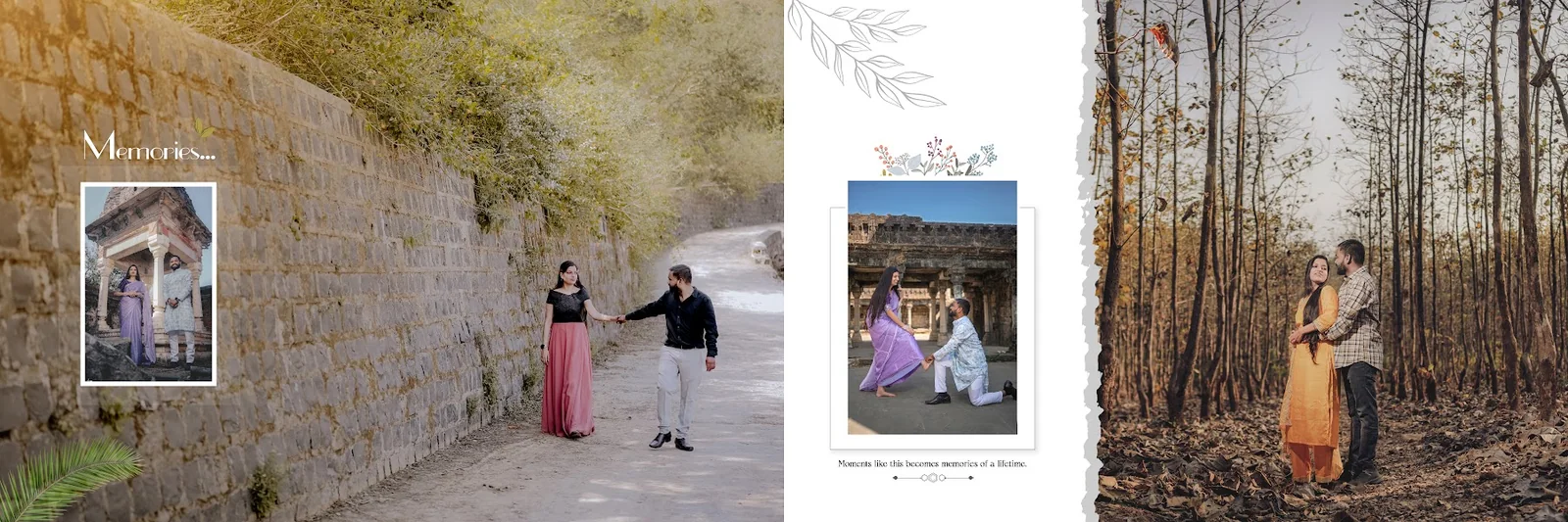 Wedding album spread