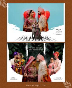 Wedding Album Cover PSD Templates Pack – 12x18 Editable Photoshop Designs