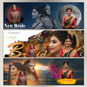 Wedding 12x36 PSD Template Pack – 10 Premium New Couple DM & Cover PSD Designs